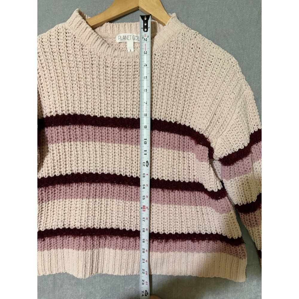 Planet Gold Womens Sweater Size S Pink Neck Long Sleeve Soft Stretch Casual - Picture 4 of 5